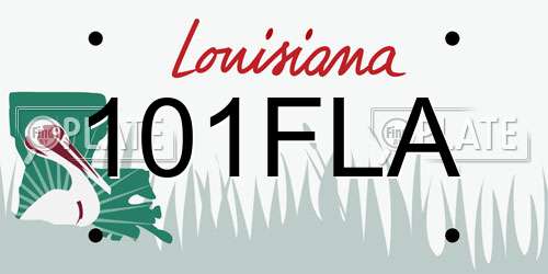 101FLA Louisiana License Plate