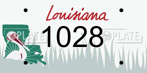 1028 Louisiana License Plate