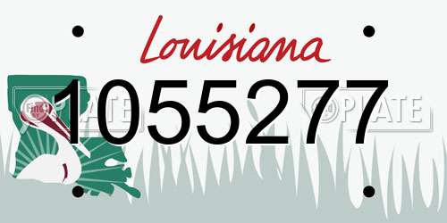 1055277 Louisiana License Plate