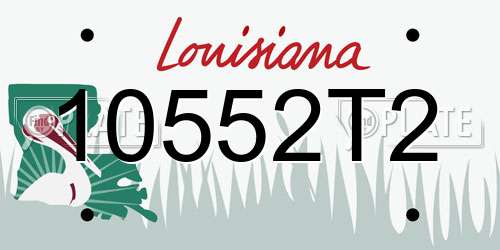 10552T2 Louisiana License Plate