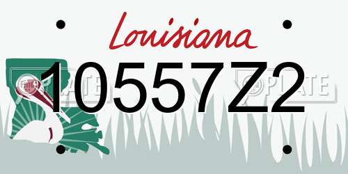 10557Z2 Louisiana License Plate