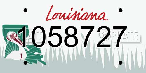 1058727 Louisiana License Plate
