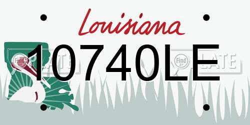 10740LE Louisiana License Plate