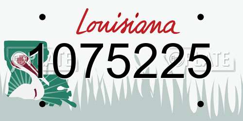1075225 Louisiana License Plate