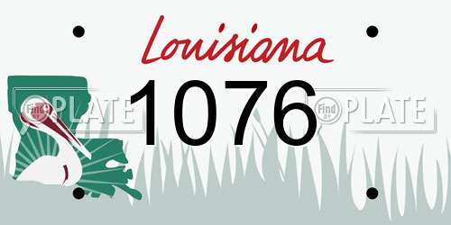 1076 Louisiana License Plate