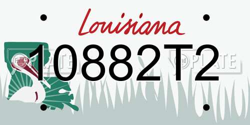 10882T2 Louisiana License Plate