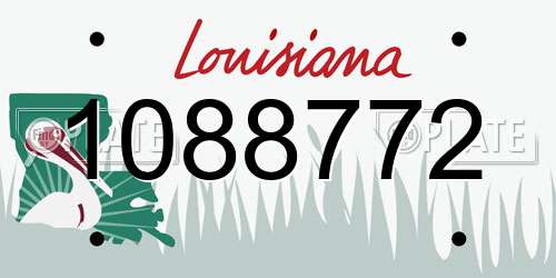 1088772 Louisiana License Plate