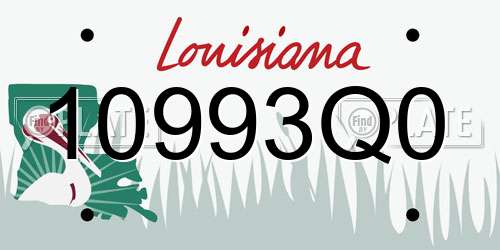 10993Q0 Louisiana License Plate