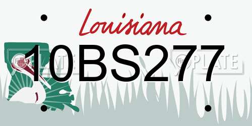 10BS277 Louisiana License Plate
