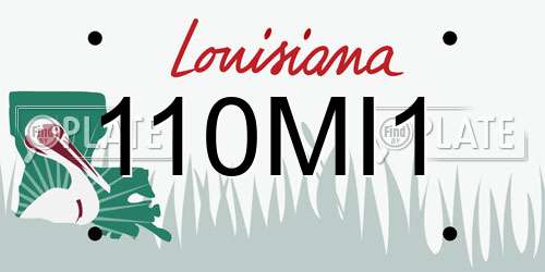 110MI1 Louisiana License Plate