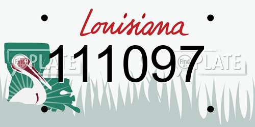 111097 Louisiana License Plate