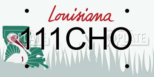 111CHO Louisiana License Plate