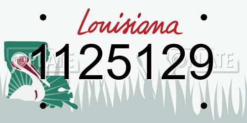 1125129 Louisiana License Plate
