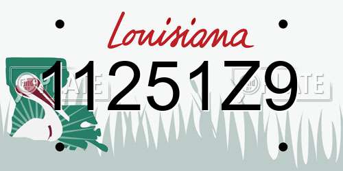 11251Z9 Louisiana License Plate