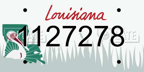1127278 Louisiana License Plate