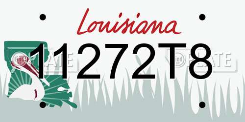 11272T8 Louisiana License Plate