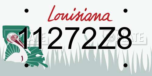 11272Z8 Louisiana License Plate
