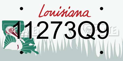 11273Q9 Louisiana License Plate