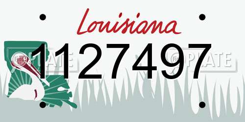1127497 Louisiana License Plate