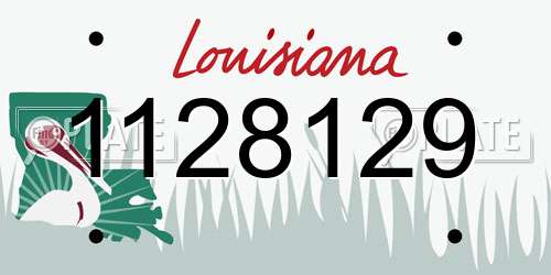1128129 Louisiana License Plate
