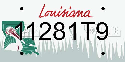 11281T9 Louisiana License Plate
