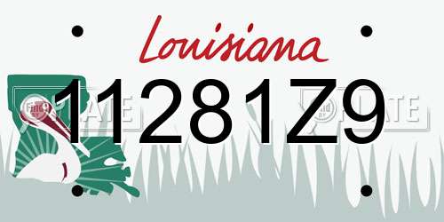 11281Z9 Louisiana License Plate