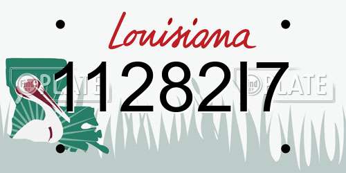 11282I7 Louisiana License Plate
