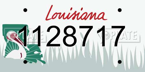 1128717 Louisiana License Plate