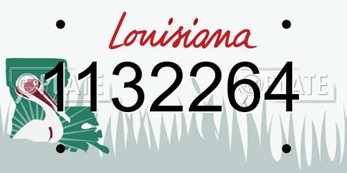 1132264 Louisiana License Plate