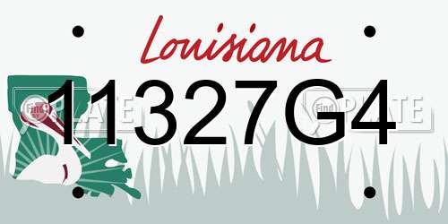 11327G4 Louisiana License Plate