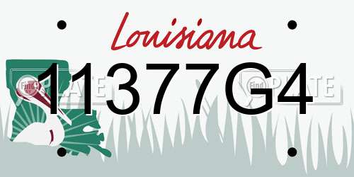 11377G4 Louisiana License Plate