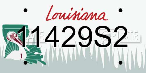 11429S2 Louisiana License Plate