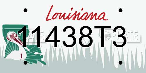 11438T3 Louisiana License Plate