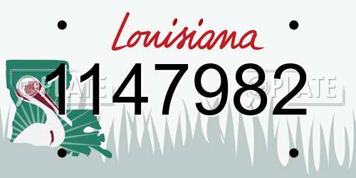 1147982 Louisiana License Plate