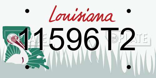 11596T2 Louisiana License Plate