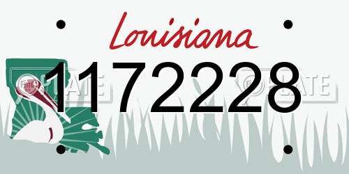 1172228 Louisiana License Plate