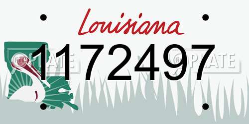 1172497 Louisiana License Plate