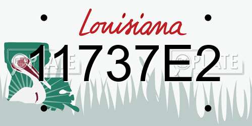 11737E2 Louisiana License Plate