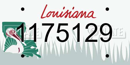 1175129 Louisiana License Plate