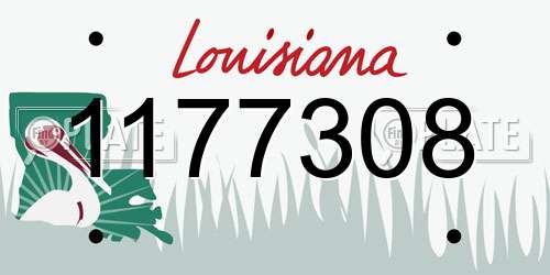 1177308 Louisiana License Plate