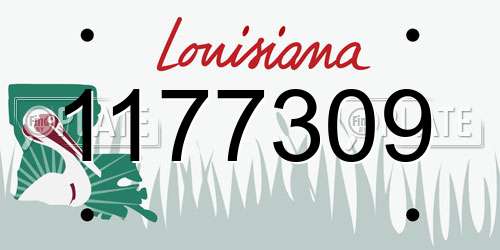 1177309 Louisiana License Plate