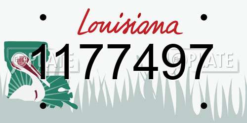 1177497 Louisiana License Plate