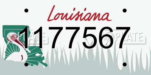 1177567 Louisiana License Plate
