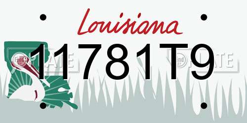 11781T9 Louisiana License Plate