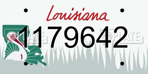 1179642 Louisiana License Plate