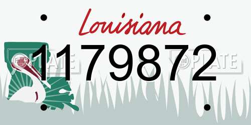 1179872 Louisiana License Plate
