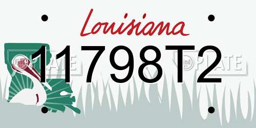 11798T2 Louisiana License Plate