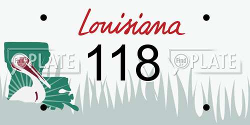 118 Louisiana License Plate
