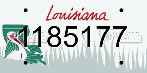 1185177 Louisiana License Plate