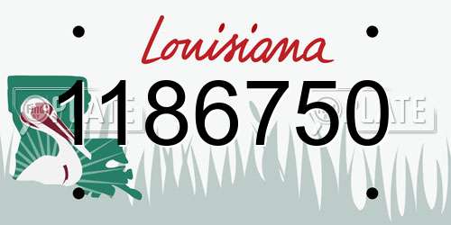 1186750 Louisiana License Plate